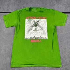 Attack on Titan Founding Titan Eren Yeager Green Graphic T-Shirt Mens Large